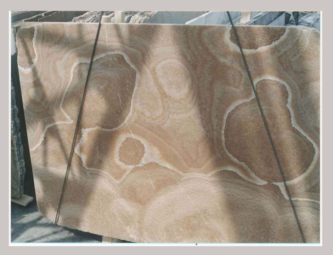 Cross Cut Honey Onyx  Slab